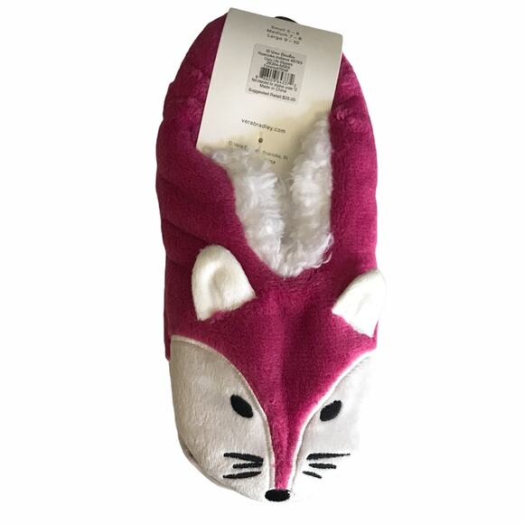 Vera Bradley Foxwood Fox Cozy Slippers Small 5/6 - Picture 2 of 7